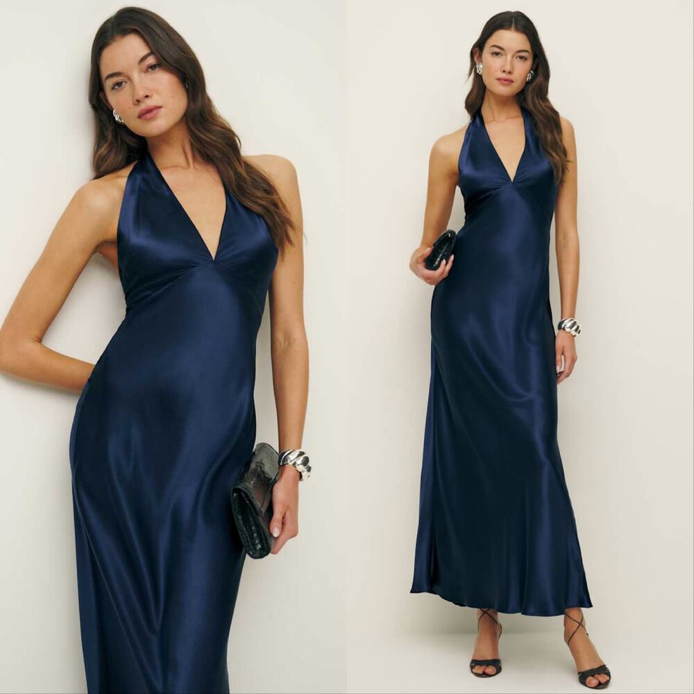 New Reformation Daniela Silk Dress - Picture 2 of 6